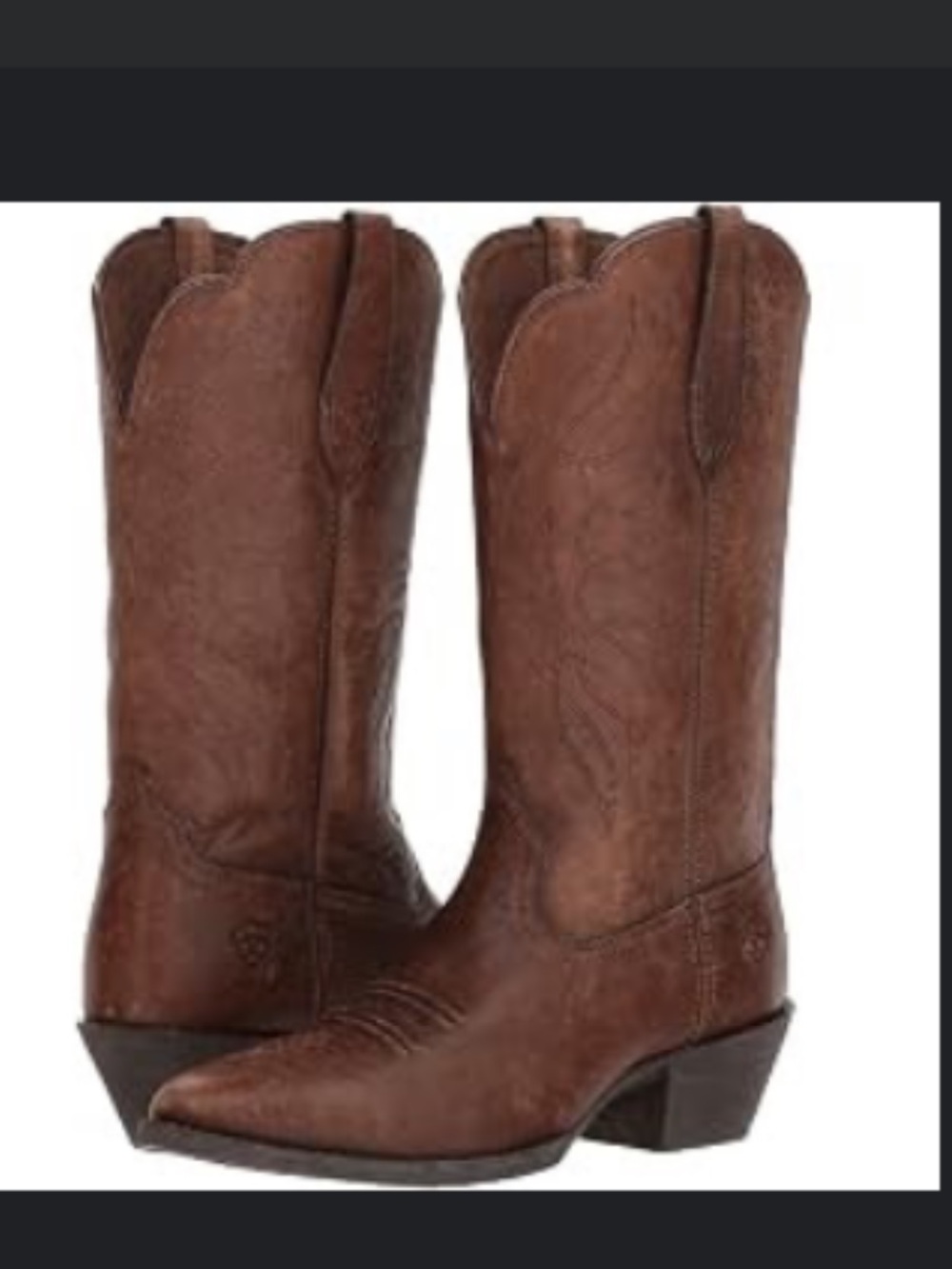 Ariat women’s heritage women r toe naturally distressed brown 8.5b cowboy boots